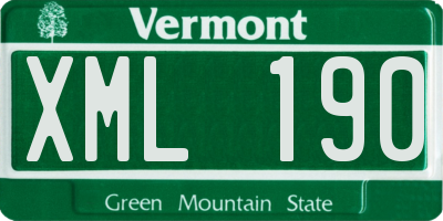 VT license plate XML190