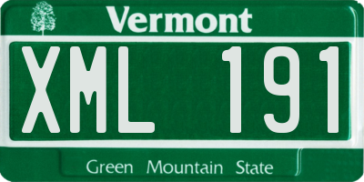 VT license plate XML191