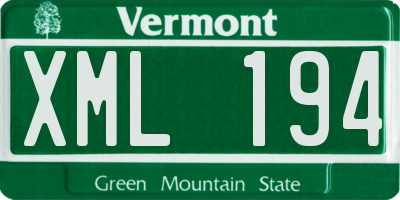 VT license plate XML194