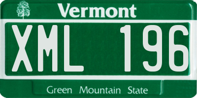 VT license plate XML196