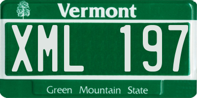 VT license plate XML197
