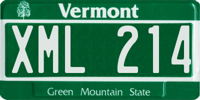 VT license plate XML214