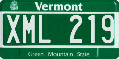VT license plate XML219