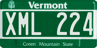 VT license plate XML224