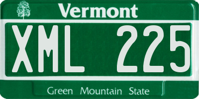 VT license plate XML225