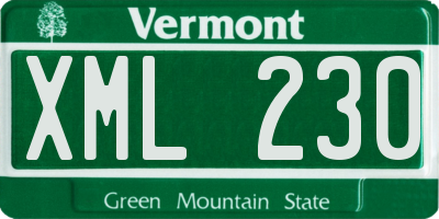 VT license plate XML230