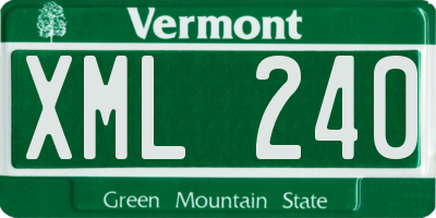 VT license plate XML240