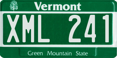 VT license plate XML241