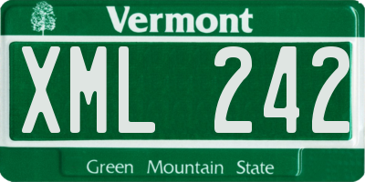 VT license plate XML242