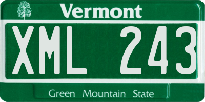 VT license plate XML243