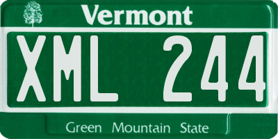 VT license plate XML244