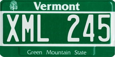 VT license plate XML245