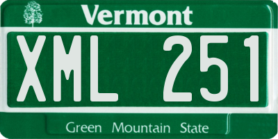 VT license plate XML251