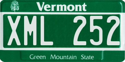 VT license plate XML252