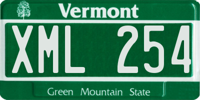 VT license plate XML254