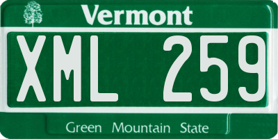 VT license plate XML259
