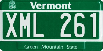 VT license plate XML261