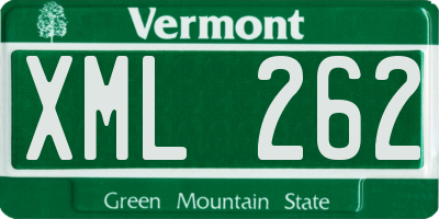 VT license plate XML262