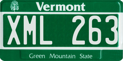 VT license plate XML263