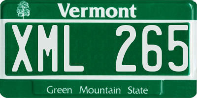 VT license plate XML265