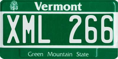 VT license plate XML266