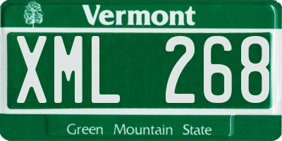 VT license plate XML268