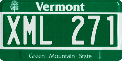 VT license plate XML271