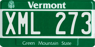 VT license plate XML273