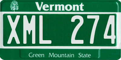 VT license plate XML274