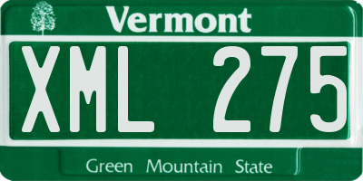 VT license plate XML275