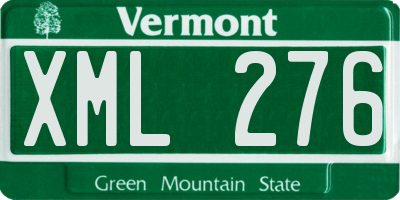 VT license plate XML276