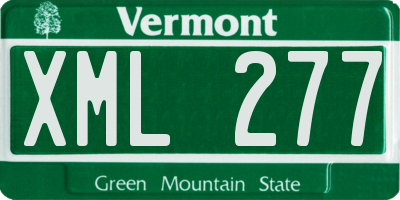 VT license plate XML277