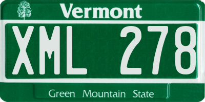 VT license plate XML278