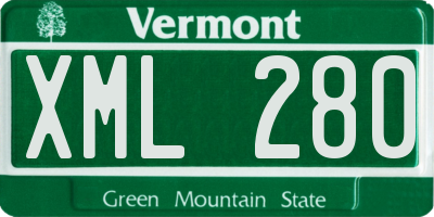 VT license plate XML280