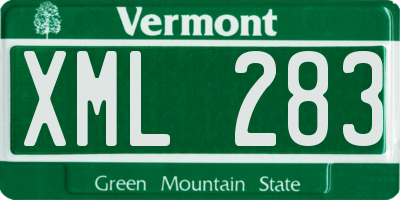VT license plate XML283