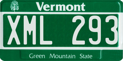 VT license plate XML293
