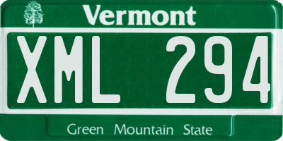 VT license plate XML294