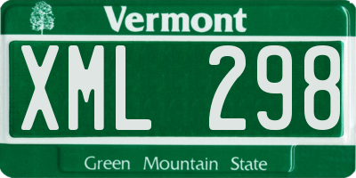 VT license plate XML298