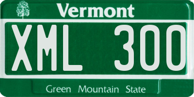 VT license plate XML300