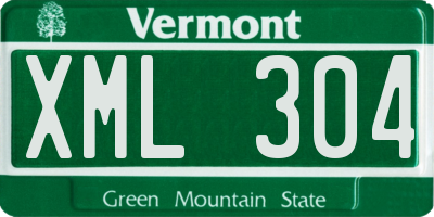VT license plate XML304