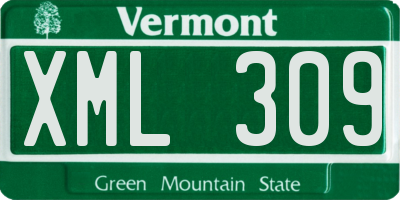 VT license plate XML309