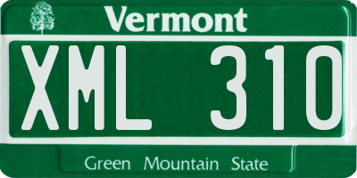 VT license plate XML310