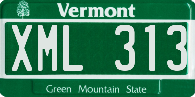 VT license plate XML313