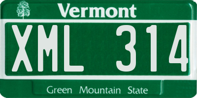 VT license plate XML314