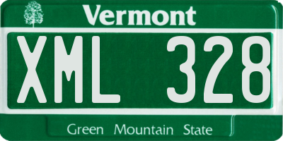 VT license plate XML328