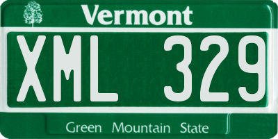 VT license plate XML329
