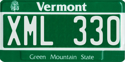 VT license plate XML330