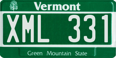 VT license plate XML331