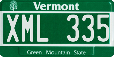 VT license plate XML335