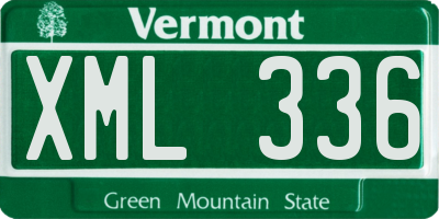 VT license plate XML336